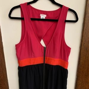 Pink orange and black dress